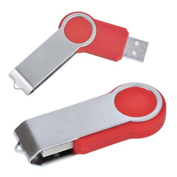 USB flash-карта "Swing" (16Гб),красная,6х2,3х1см,металл