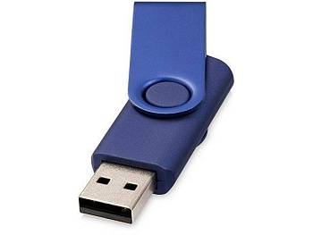 Флеш-карта "Rotate Metallic" USB 2.0 на 4 Gb, темно-синий Флеш-карта "Rotate Metallic" USB 2.0 на 4 Gb, темно-синий