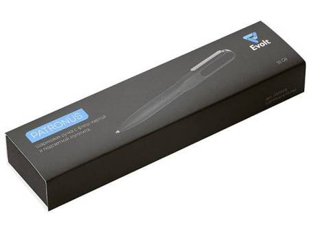 Металлическая ручка с флешкой на 16 Гб и светящимся логотипом "Patronus", матовая черная