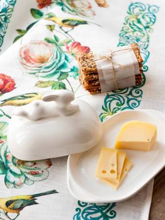 Маслёнка с кроликом, 380 мл, Белый Маслёнка с кроликом, 380 мл, Белый