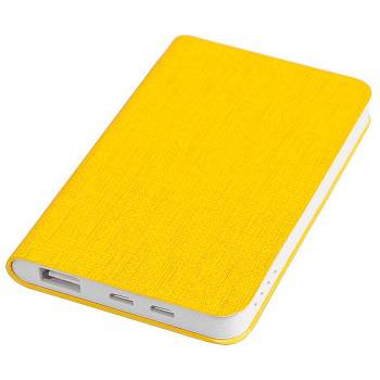 Универсальный аккумулятор "Provence" (5000mAh),желтый, 7,5х12,1х1,1см, искусственная кожа,пл Универсальный аккумулятор "Provence" (5000mAh),желтый, 7,5х12,1х1,1см, искусственная кожа,пл