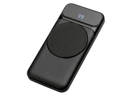 Магнитный беспроводной внешний аккумулятор со встроенными кабелями «Мэни», 10000 мАч
