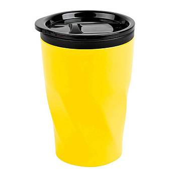 Термокружка  "Neon",  350 мл, желтый, металл/пластик