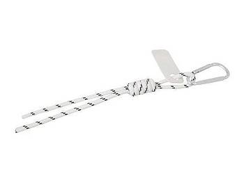 Брелок-веревочка на карабине, черно-белый