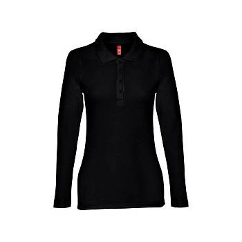 Рубашка-поло женская BERN WOMEN, д/р, чёрный, S, 100% хлопок, плотность 210 г/м2 Рубашка-поло женская BERN WOMEN, д/р, чёрный, S, 100% хлопок, плотность 210 г/м2