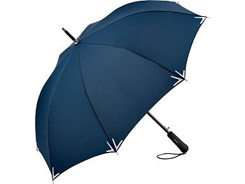 Зонт-трость «Safebrella» с фонариком и светоотражающими элементами, нейви Зонт-трость «Safebrella» с фонариком и светоотражающими элементами, нейви