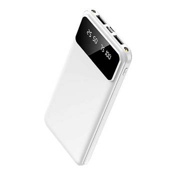 Внешний аккумулятор Dorado 10 000 mAh с фонариком, белый Внешний аккумулятор Dorado 10 000 mAh с фонариком, белый