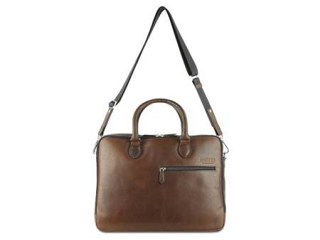 Сумка Mano "Don Valentino", натуральная кожа в коричневом цвете, 41,5 х 31 х 10 см