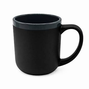 Кружка Barrel, софт-тач, чёрно-серая