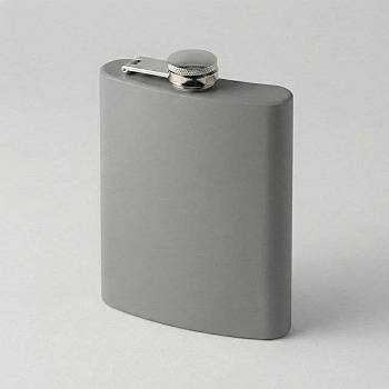Фляжка 240 мл Remarque soft touch, 304 сталь, светло-серый