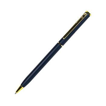 SLIM, ручка шариковая, синий/золотистый, металл SLIM, ручка шариковая, синий/золотистый, металл