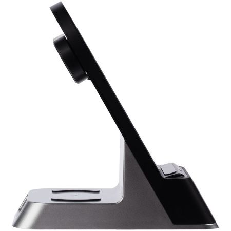 Зарядная станция c часами E-Store для смартфона, часов и наушников, черная Зарядная станция c часами E-Store для смартфона, часов и наушников, черная