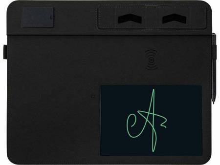 Многофункциональный коврик для мыши «Multi Pad» с беспроводной зарядкой и LCD экраном, 10 Вт, серый