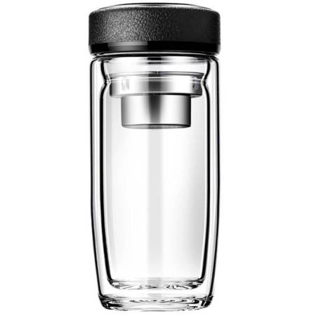 Термос стеклянный с LED-дисплеем Smartview, чёрный