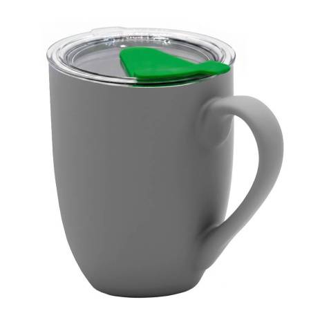 Кружка с крышкой Velvet Duo, софт-тач