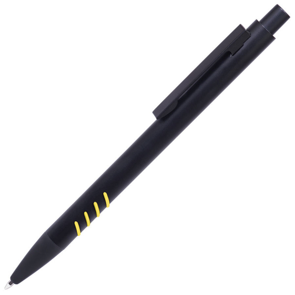 TATTOO, ручка шариковая, черный с голубыми вставками grip