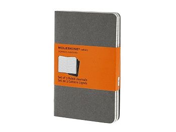 Записная книжка Moleskine Cahier (в линейку, 3 шт.), Pocket (9х14см), серый Записная книжка Moleskine Cahier (в линейку, 3 шт.), Pocket (9х14см), серый