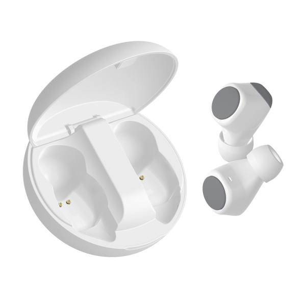 Наушники беспроводные GEOZON SPACE, с зарядным боксом, покрытие soft touch