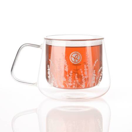 Кружка стеклянная с двойными стенками, Dolce, 350 ml