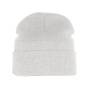 Шапка вязаная двойная "Essential", с отворотом, белый