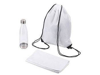 Спортивный набор из бутылки и полотенца «Beginner», белый