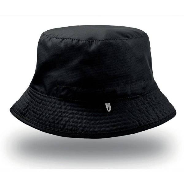 Панама "BUCKET POCKET", черный с серым, 100% нейлон