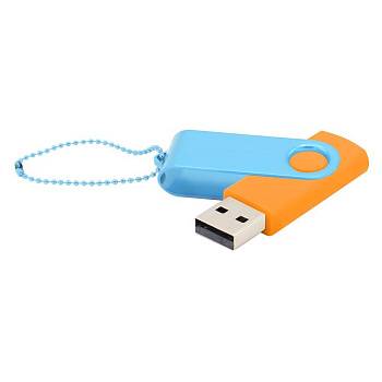 Флешка Designer To Go 2.0 USB 16Gb, оранжевый/голубой Флешка Designer To Go 2.0 USB 16Gb, оранжевый/голубой