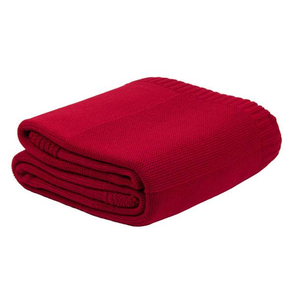 Плед ELSKER MINI, красный, шерсть 30%, акрил 70%