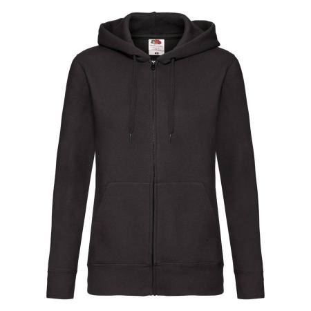 Толстовка "Lady-Fit Hooded Sweat Jacket", черный_XS, 75% х/б, 25% п/э