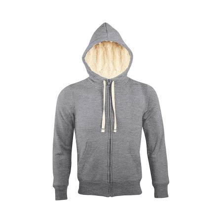 Толстовка "Sherpa", серый меланж_XS, 80% хлопок, 20% полиэстер, мольтон 280м/г2