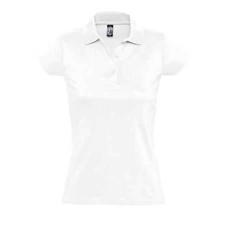 Футболка поло "Prescott Women", белый_L, 100% х/б