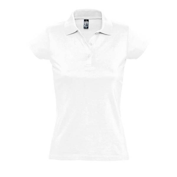 Футболка поло "Prescott Women", белый_L, 100% х/б