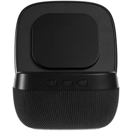 Колонка c беспроводной зарядкой Esca, черная Колонка c беспроводной зарядкой Esca, черная