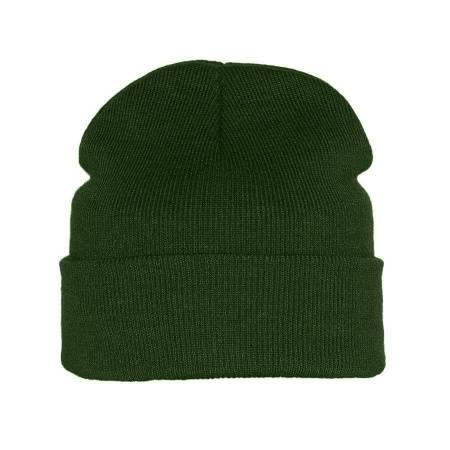 Шапка вязаная двойная "Essential", с отворотом, белый