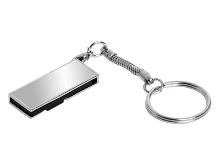 USB 2.0- флешка на 16 Гб с поворотным механизмом и зеркальным покрытием USB 2.0- флешка на 16 Гб с поворотным механизмом и зеркальным покрытием