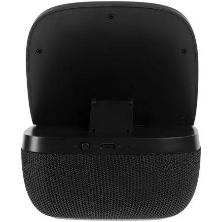 Колонка c беспроводной зарядкой Esca, черная Колонка c беспроводной зарядкой Esca, черная