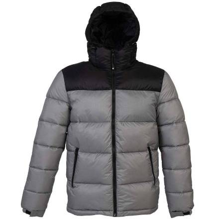 Куртка мужская "SIBERIA", камуфляж серый, чёрный, S, 100% нейлон 40г/м2