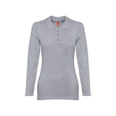 Рубашка-поло женская BERN WOMEN, д/р, белый, S, 100% хлопок