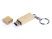 USB-флешка на 4 Гб прямоугольная форма, колпачек с магнитом, натуральный