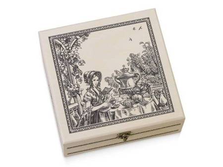 Подарочный набор c чаем "Весенняя коллекция" в деревянной шкатулке