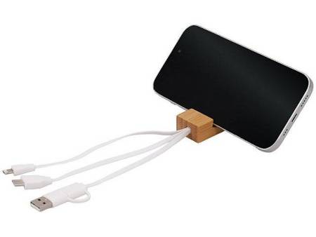 Универсальный кабель с подставкой 4-в-1 «Unicable», белый