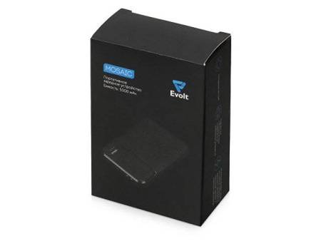 Внешний аккумулятор Evolt "Mosaic", 5000 mAh, черный